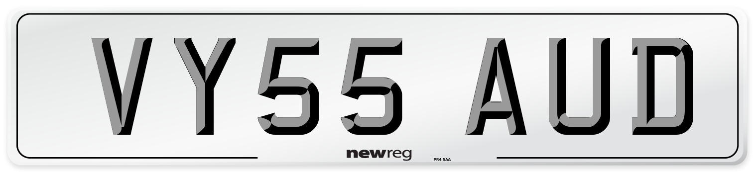 VY55 AUD Number Plate from New Reg